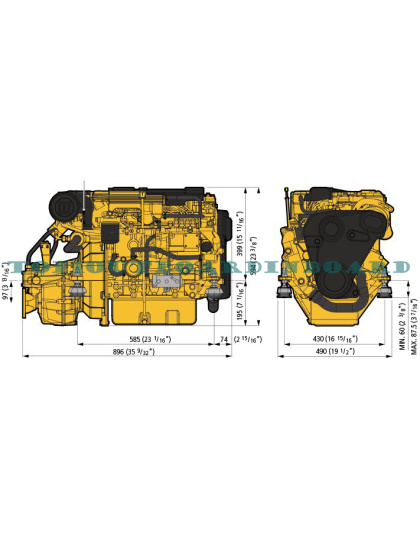 52 HP VETUS M4.56 boat diesel engine FOR SALE!!